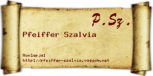 Pfeiffer Szalvia névjegykártya
